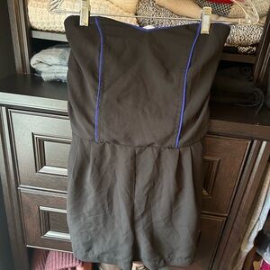 Intro. Black Romper with Blue Trim